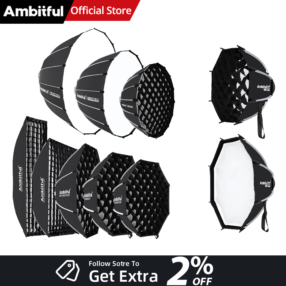Photography Lighting Softbox - AMBITFUL Seria Q3/Q7/Q9 Szybkozłączny Softbox 40cm