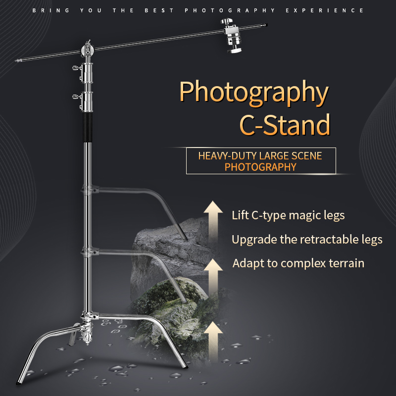 Photography Lighting Softbox - Statyw fotograficzny C-Stand ze stali nierdzewnej