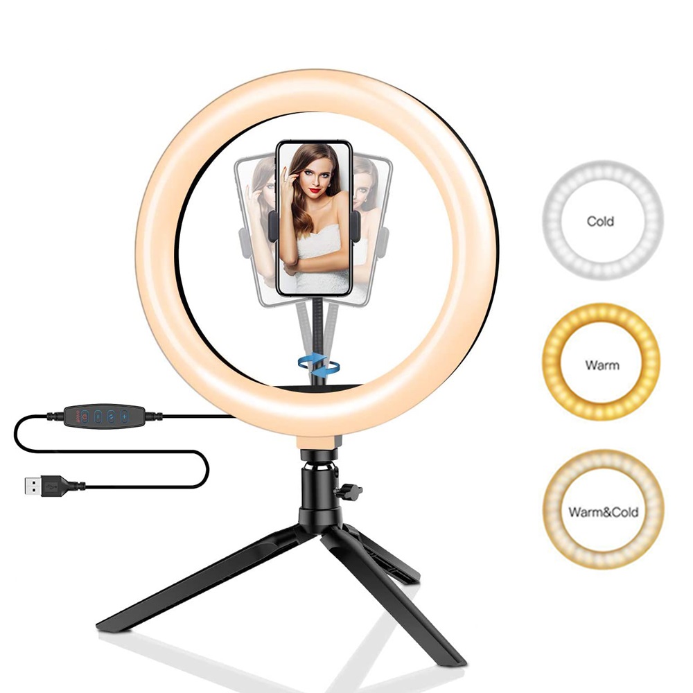 Photography Lighting Effects - 26cm 10-calowy pierścień LED do selfie