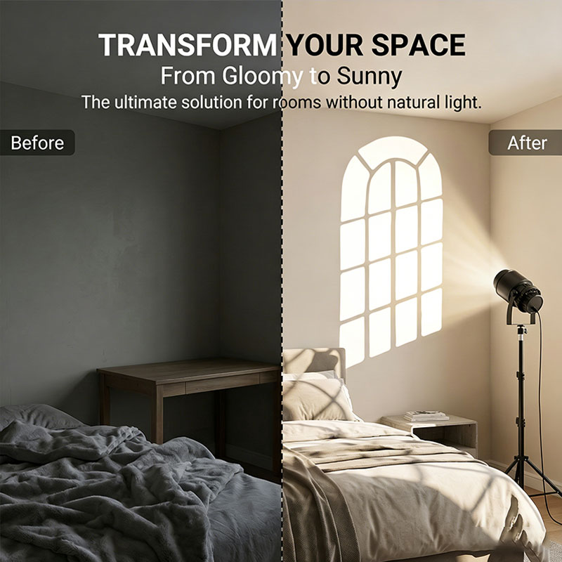 Photography Lighting No Shadows - Lampa projekcyjna LED 15W z efektem
