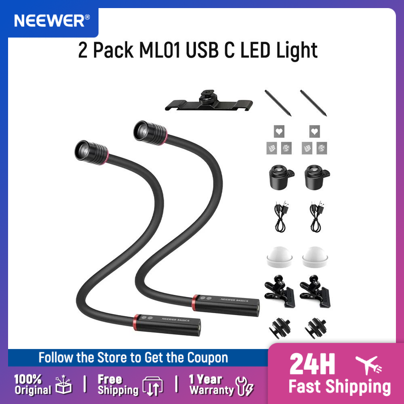 Photography Lighting Basics - NEEWER BASICS 2 sztuki ML01 USB