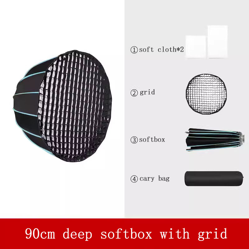 Softbox 90cm z siatką, 16-rami – Parabolic Umbrella Deep recenzja i cena